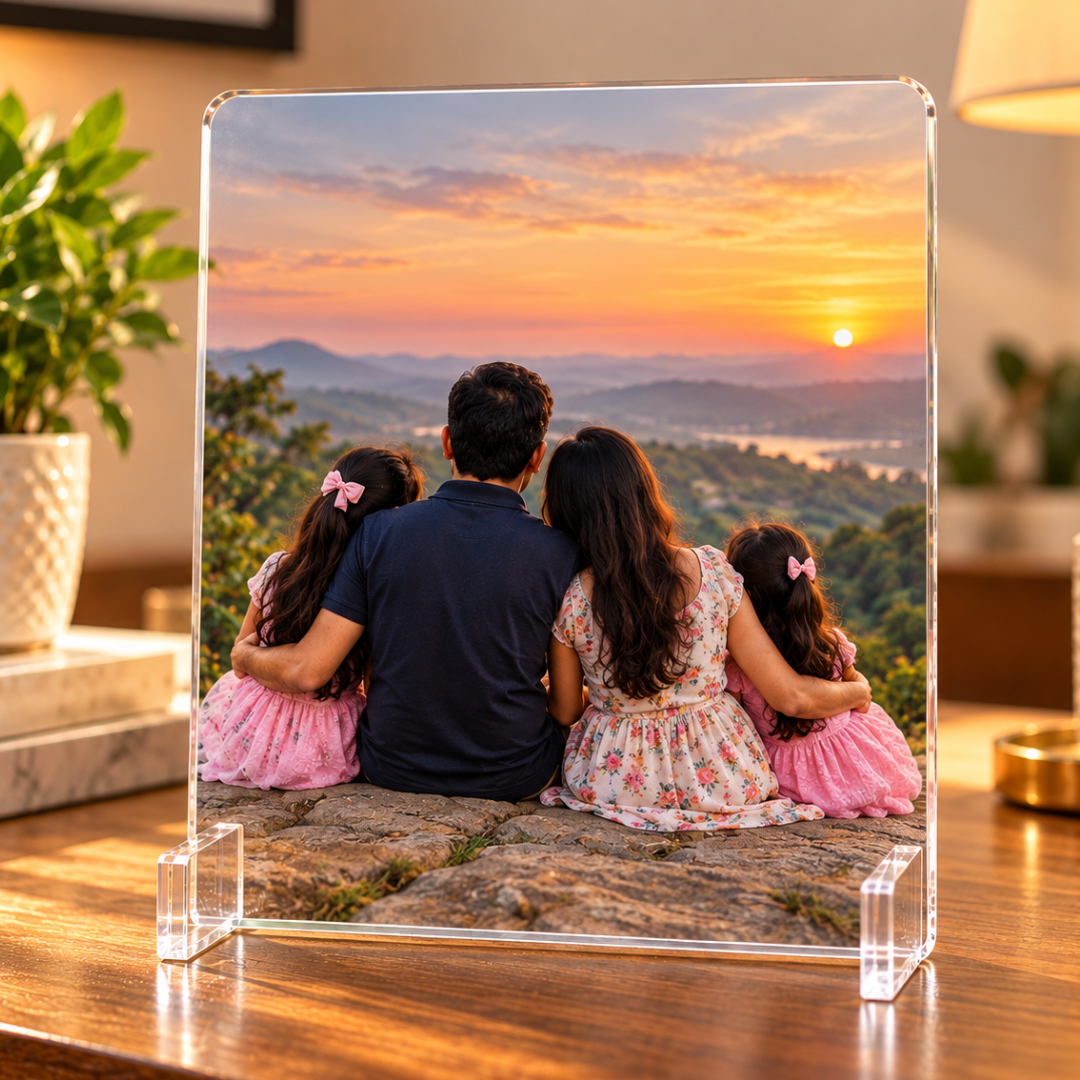 Personalized Family Photo Acrylic Frame – Upload Your Own Photo